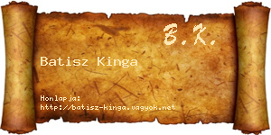 Batisz Kinga névjegykártya